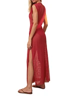 Solid Cindy Cover-Up Maxi Dress