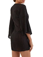 Mesh Knotted Cover-Up Minidress