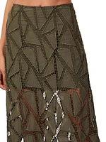 Solid Juli Geometric Lace Skirt