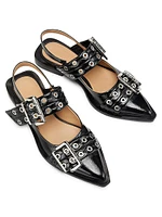 Buckle Ballerina Flats