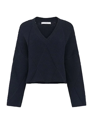 Obeline Diamond Stitch Sweater