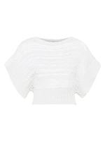 Ouzna Ruffled Sleeveless Sweater