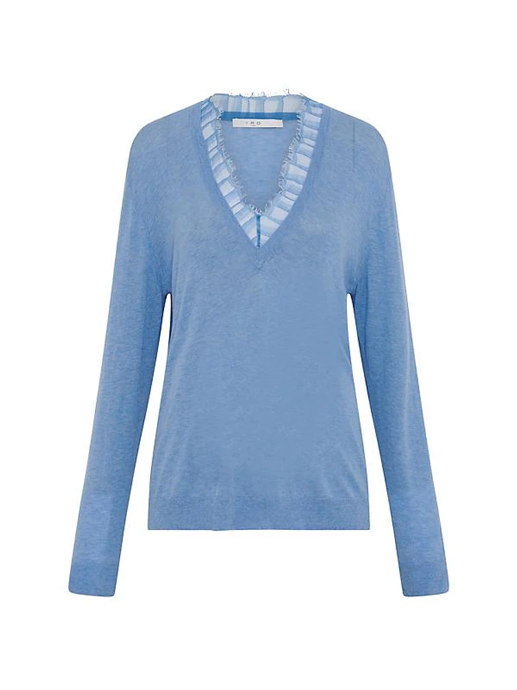 Jayden Lace V-Neck Sweater