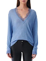 Jayden Lace V-Neck Sweater