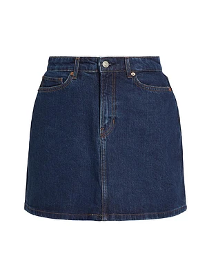 Lydia Denim High-Rise Miniskirt