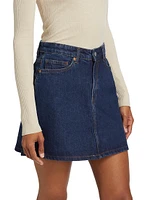 Lydia Denim High-Rise Miniskirt