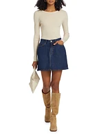 Lydia Denim High-Rise Miniskirt