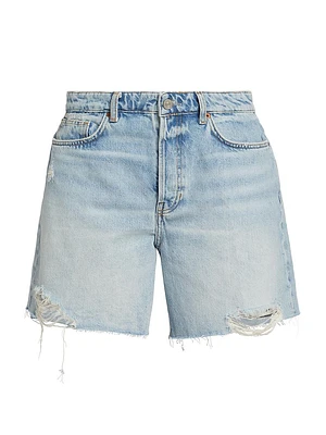 Raye Mid-Rise Relaxed Denim Shorts