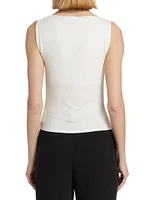 Darla Ruched Knit Sleeveless Top