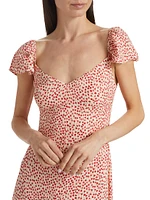 Baxley Floral Cap-Sleeve Midi-Dress