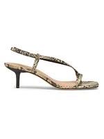 Barely There 50MM Metallic Leather Slingback Sandals