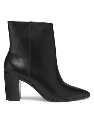 Classic 80MM Leather Block-Heel Booties