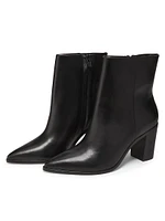 Classic 80MM Leather Block-Heel Booties