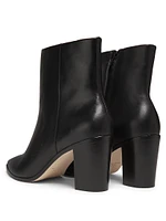 Classic 80MM Leather Block-Heel Booties