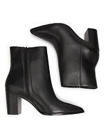 Classic 80MM Leather Block-Heel Booties