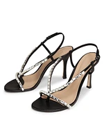 Gem Metallic Nappa Leather Sandals