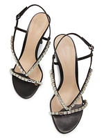 Gem Metallic Nappa Leather Sandals