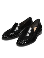 Classic Crocodile-Embossed Loafers