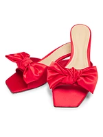 Satin Bow Mules