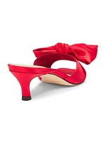 Satin Bow Mules