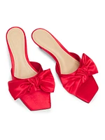 Satin Bow Mules