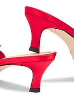 Satin Bow Mules