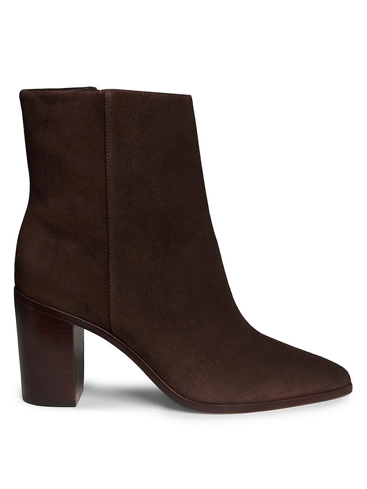 80MM Suede Block-Heel Booties