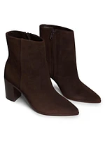 80MM Suede Block-Heel Booties