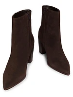 80MM Suede Block-Heel Booties