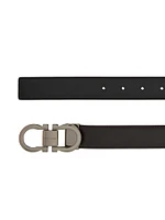 Cut-to-Size Gancini Leather Belt