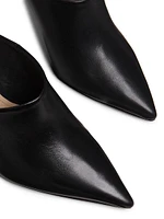 Leather Stiletto Mules