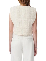 Ophelys Fringed Tweed Top