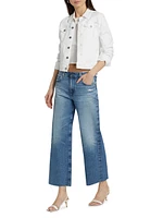 Saige High-Rise Wide-Leg Crop Jeans