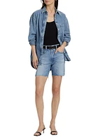 Ex-Boyfriend Denim Slim-Fit Bermuda Shorts