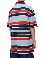 LOEWE x Paula's Ibiza Striped Cotton Oversized Polo Shirt