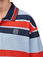 LOEWE x Paula's Ibiza Striped Cotton Oversized Polo Shirt