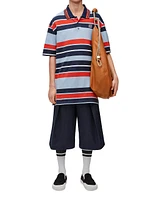 LOEWE x Paula's Ibiza Striped Cotton Oversized Polo Shirt