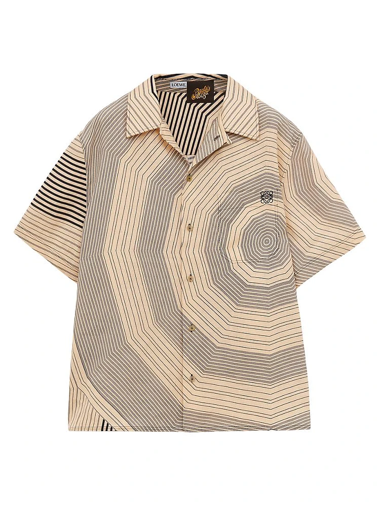 LOEWE x Paula's Ibiza Spiral Linen Camp Shirt