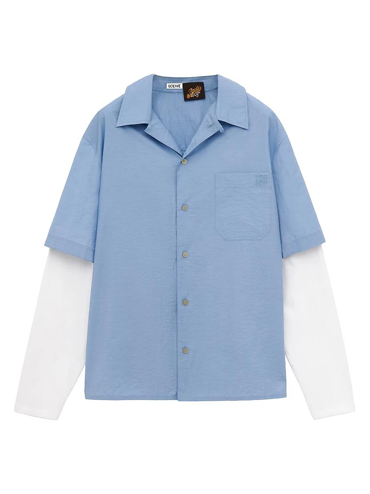 LOEWE x Paula's Ibiza Trompe L'Oeil Cotton-Blend Shirt