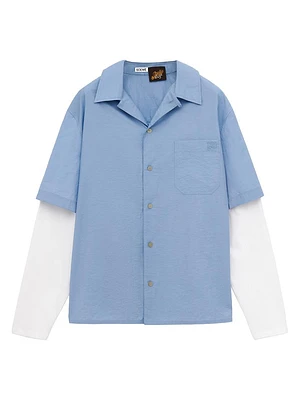 LOEWE x Paula's Ibiza Trompe L'Oeil Cotton-Blend Shirt