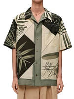 LOEWE x Paula's Ibiza Graphic Cotton & Silk-Blend Camp Shirt