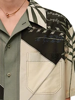 LOEWE x Paula's Ibiza Graphic Cotton & Silk-Blend Camp Shirt