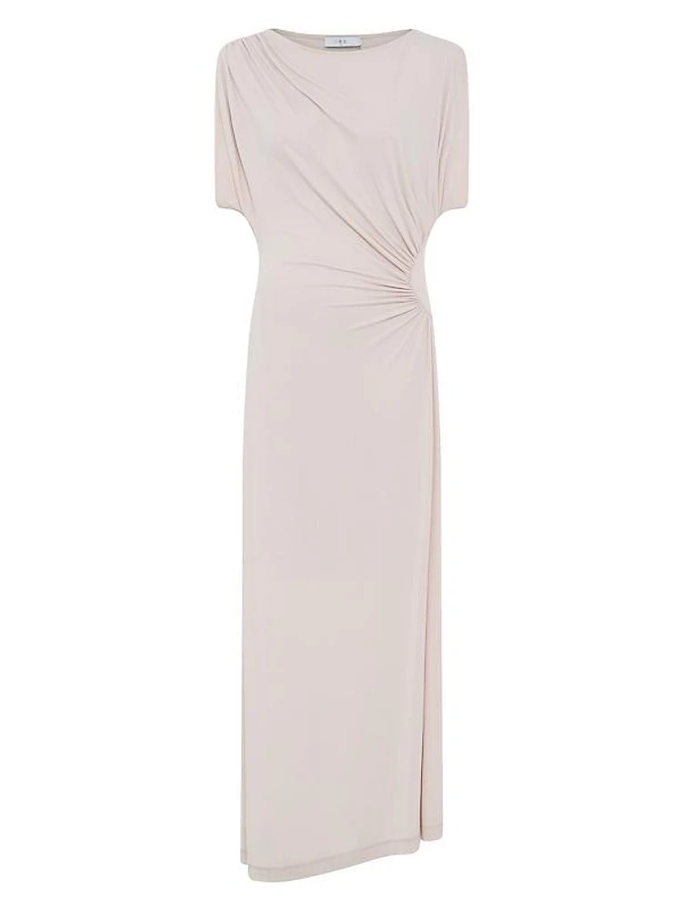 Keallee Long Gathered Jersey Dress