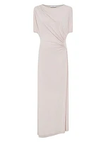 Keallee Long Gathered Jersey Dress