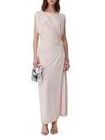 Keallee Long Gathered Jersey Dress