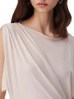 Keallee Long Gathered Jersey Dress