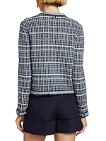 Inlay Tweed Jacquard Cardigan