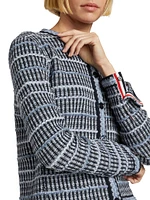 Inlay Tweed Jacquard Cardigan