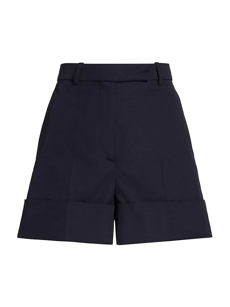 High-Rise Cuffed Shorts