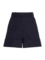 High-Rise Cuffed Shorts